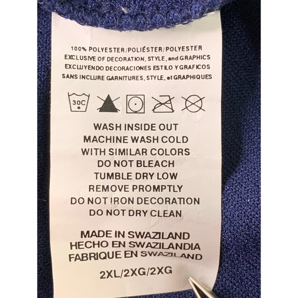 New York Yankees Jersey Size 2XL Spell Out Majestic Blue Retro 6534 Mens - Picture 8 of 8